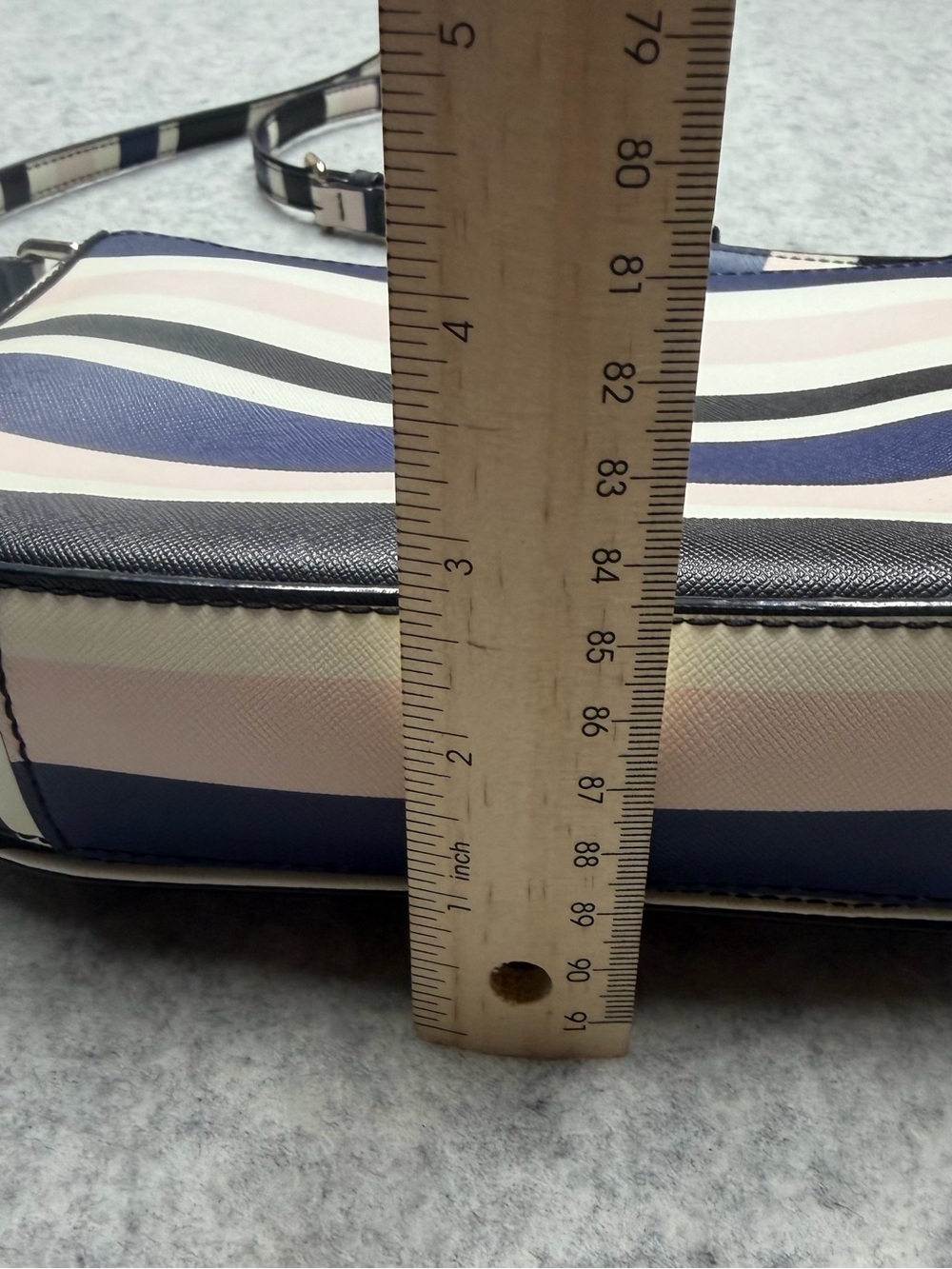 Kate Spade New York Patterson Drive Striped Crossbody Bag Blue Pink Navy White - Picture 5 of 15